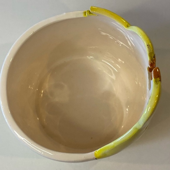 Easter Chick Yellow And Green Ceramic Planter or Candy Dish - Picture 6 of 8